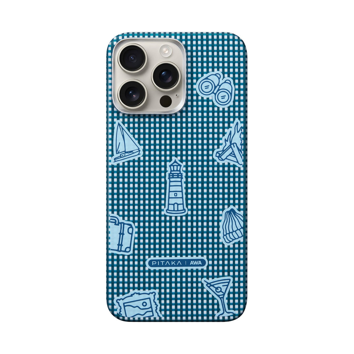 Pitaka iPhone 15 Pro Karbon Kılıf MagSafe Uyumlu Aramid Fiber - Edge Ocean