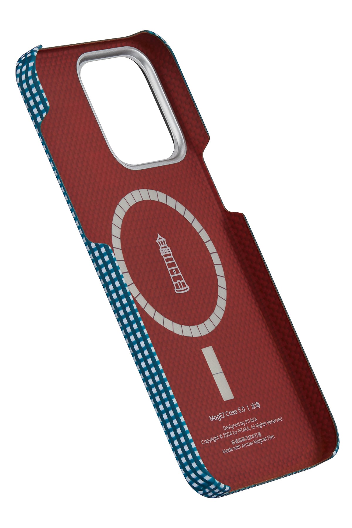 Pitaka Ultra Slim AWA iPhone 15 Pro Max MagSafe Uyumlu 600D Aramid Fiber Kılıf Ocean