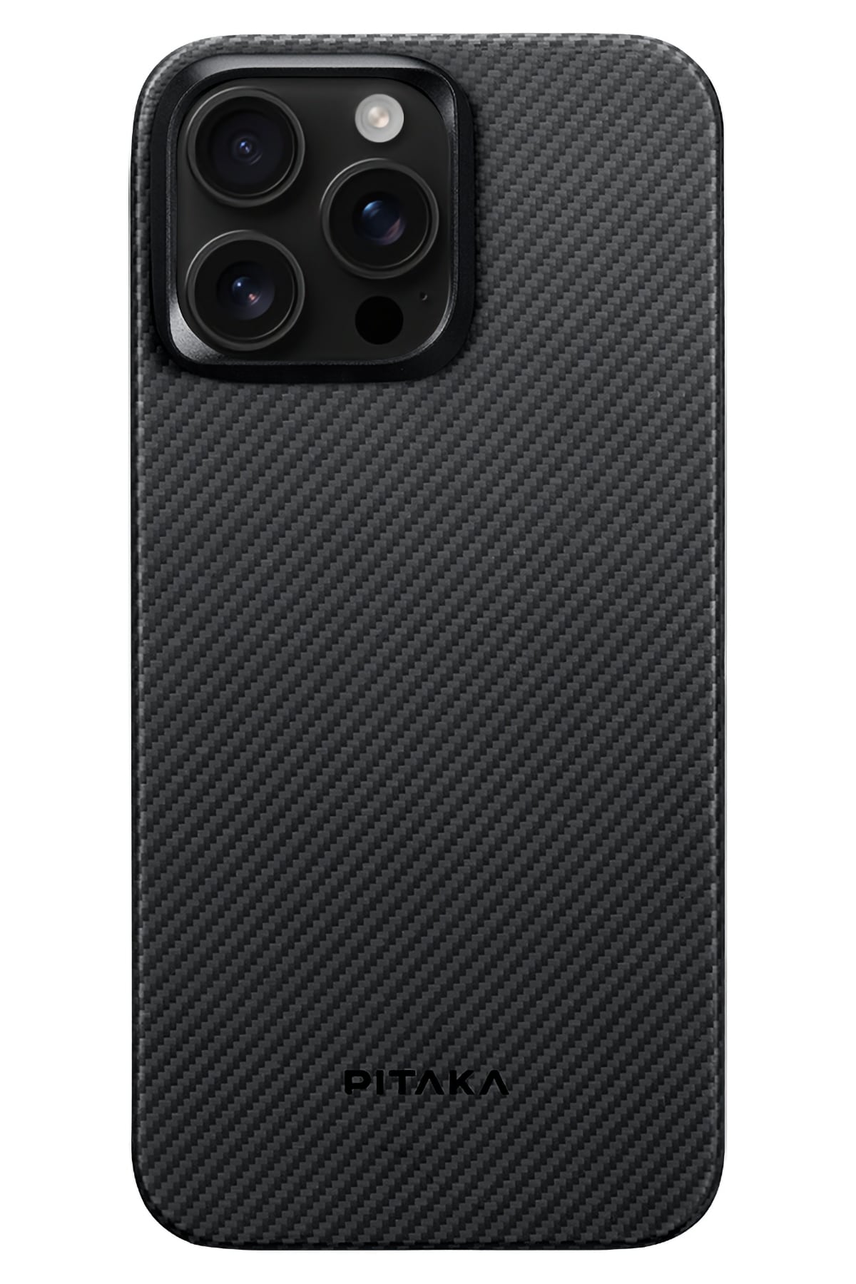 Pitaka Ultra-Slim Classic iPhone 15 Pro Max MagSafe Uyumlu 600D Aramid Fiber Kılıf Siyah