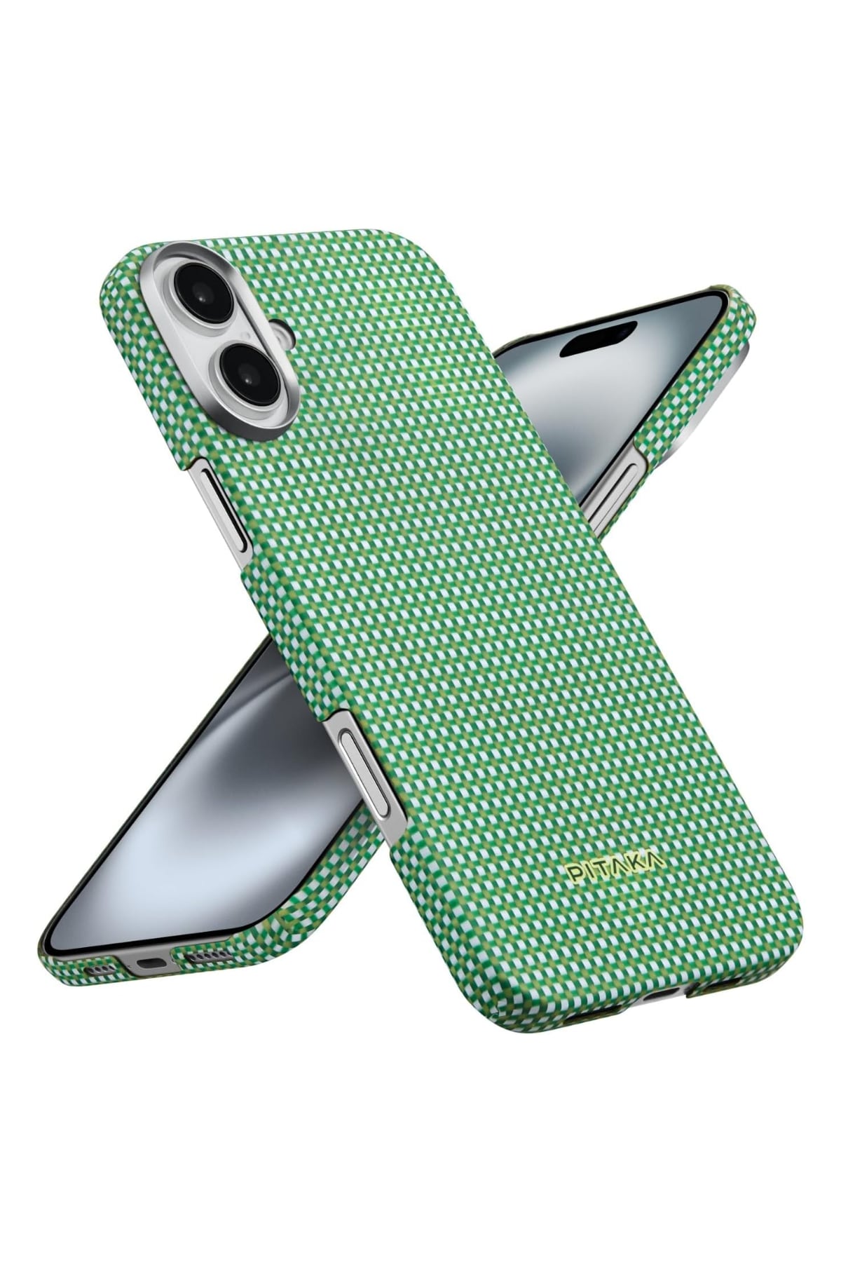 Pitaka Ultra Slim iPhone 16 MagSafe Uyumlu Aramid Fiber Kılıf Forest Green