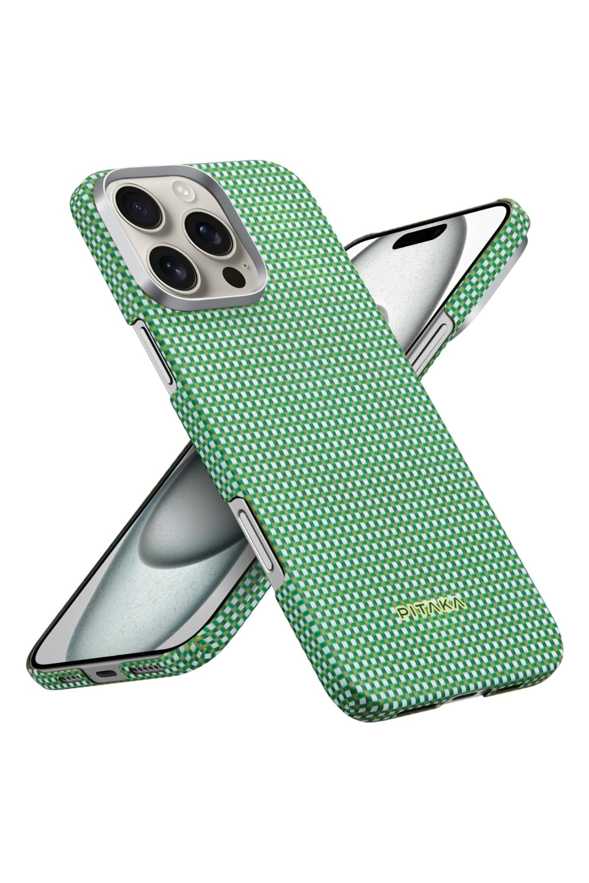 Pitaka Ultra Slim iPhone 16 Pro MagSafe Uyumlu Aramid Fiber Kılıf Forest Green