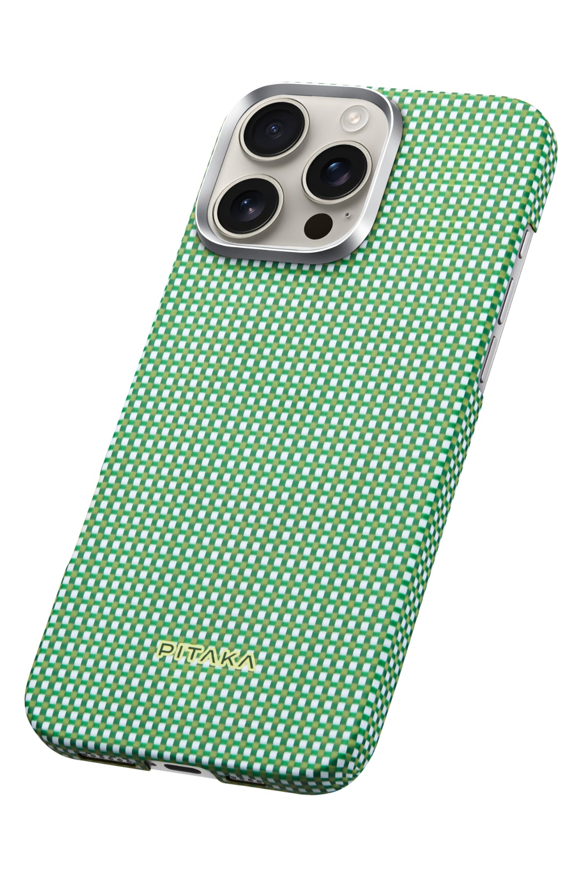 Pitaka Ultra Slim iPhone 16 Pro MagSafe Uyumlu Aramid Fiber Kılıf Forest Green