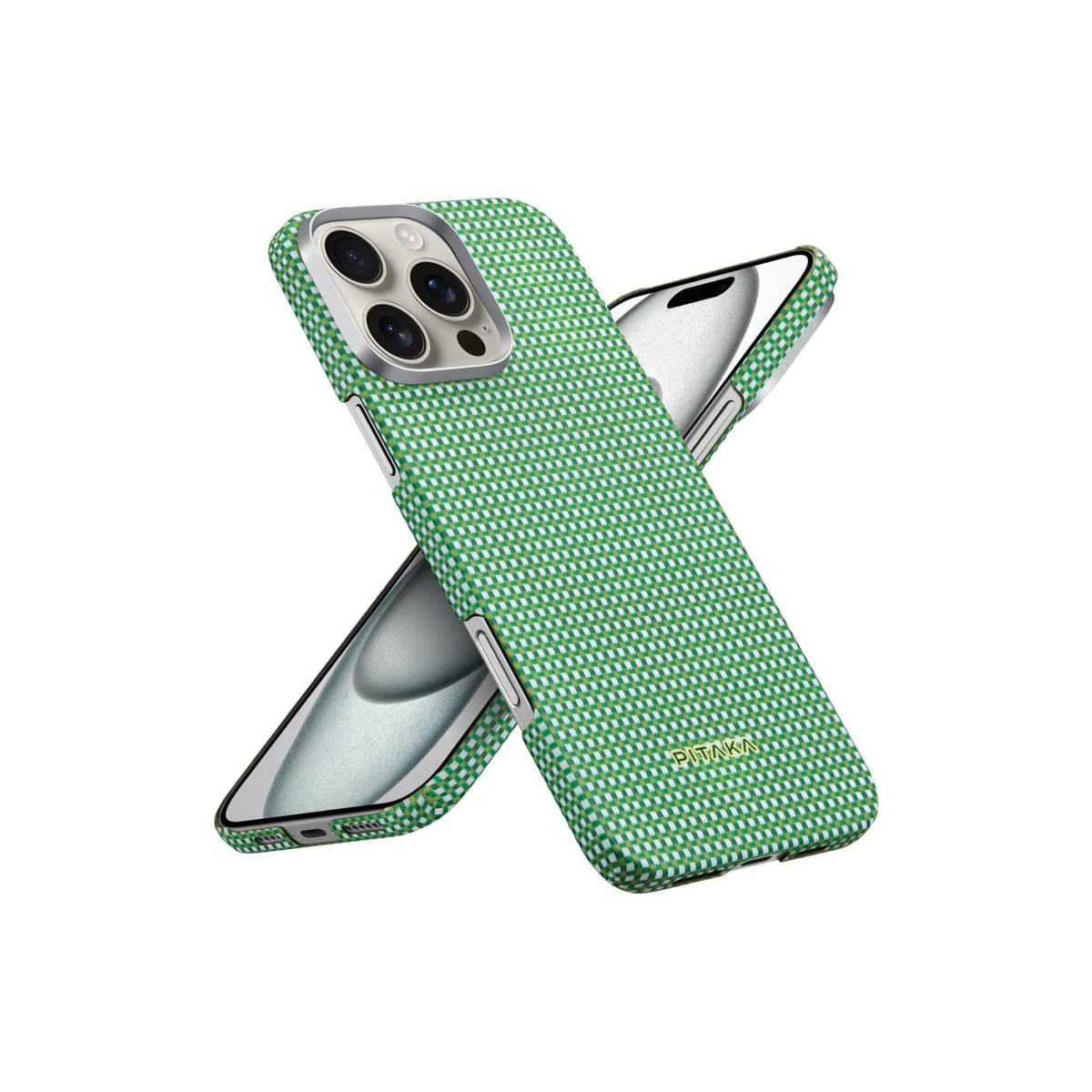 iPhone 16 Pro Max Karbon Kılıf MagSafe Uyumlu Aramid Fiber - Edge Forest Green