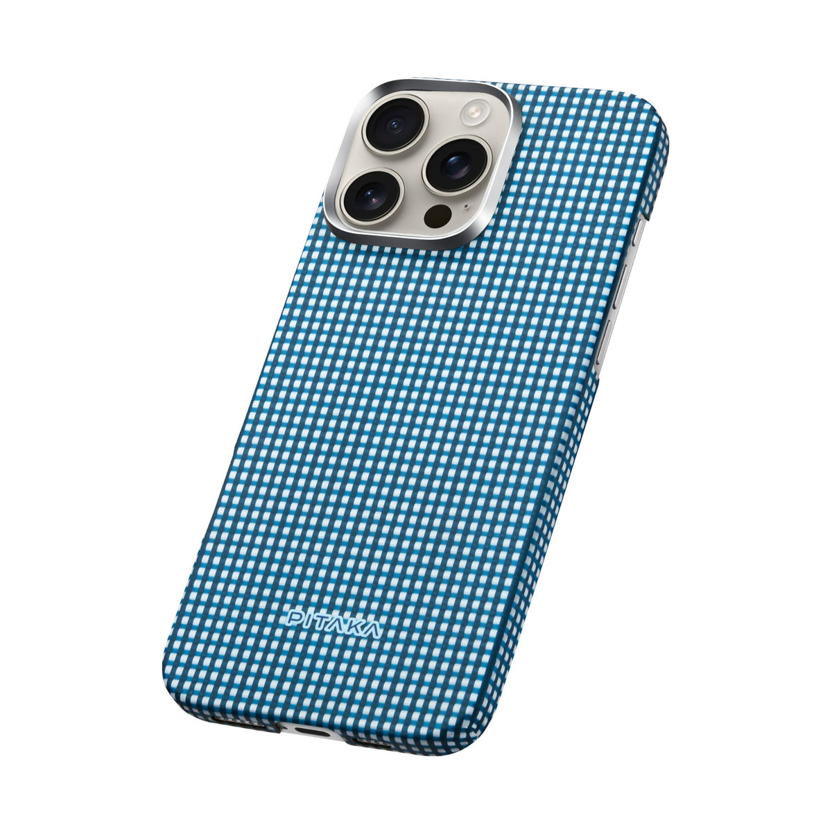 Pitaka iPhone 16 Pro Max Karbon Kılıf MagSafe Uyumlu Aramid Fiber - Edge Ocean Blue