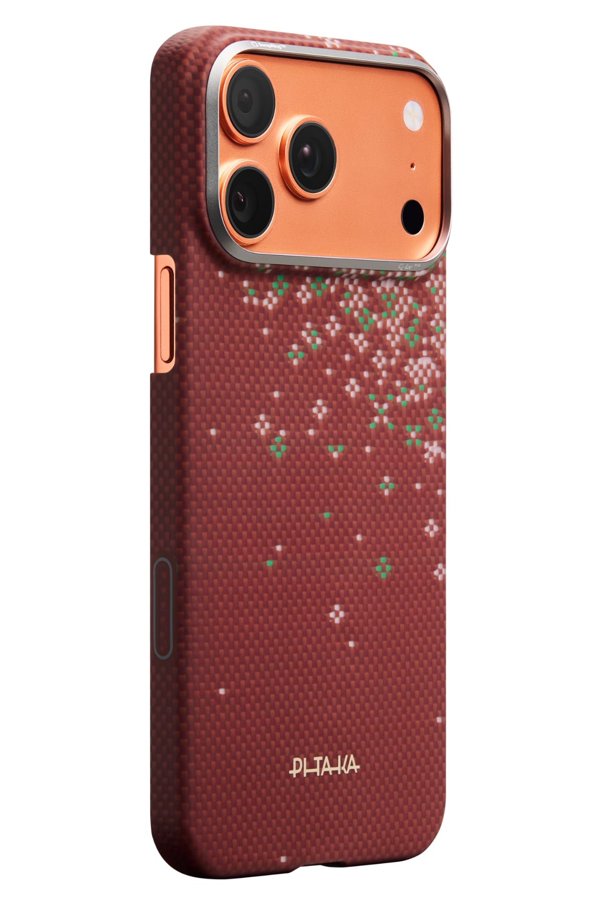 Pitaka Sakura Hours iPhone 17 Pro Max MagSafe uyumlu Aramid Fiber Kılıf Daybreak Red