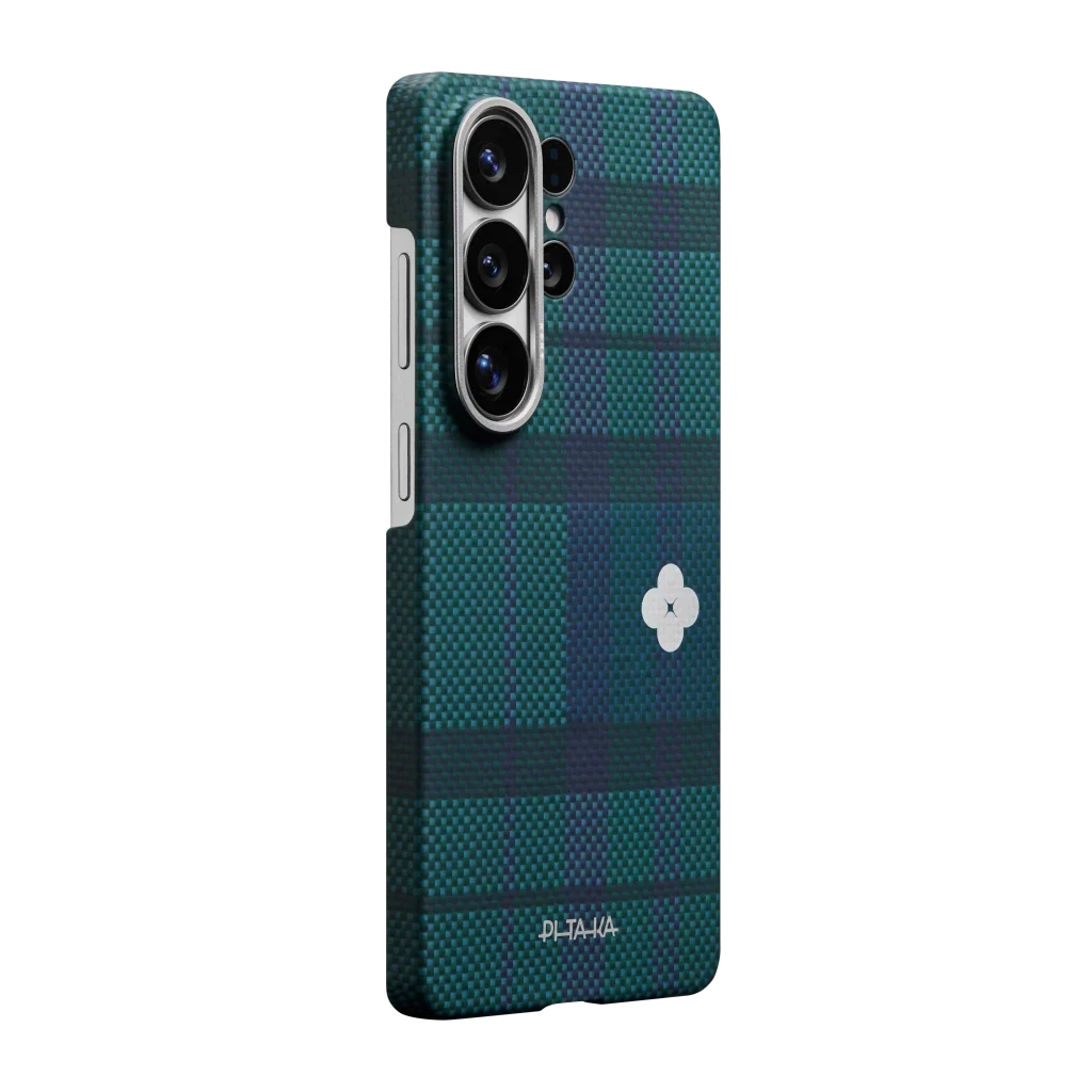 Pitaka Galaxy S26 Ultra Karbon Kılıf MagSafe Uyumlu Aramid Fiber - Edge Forest Dawn