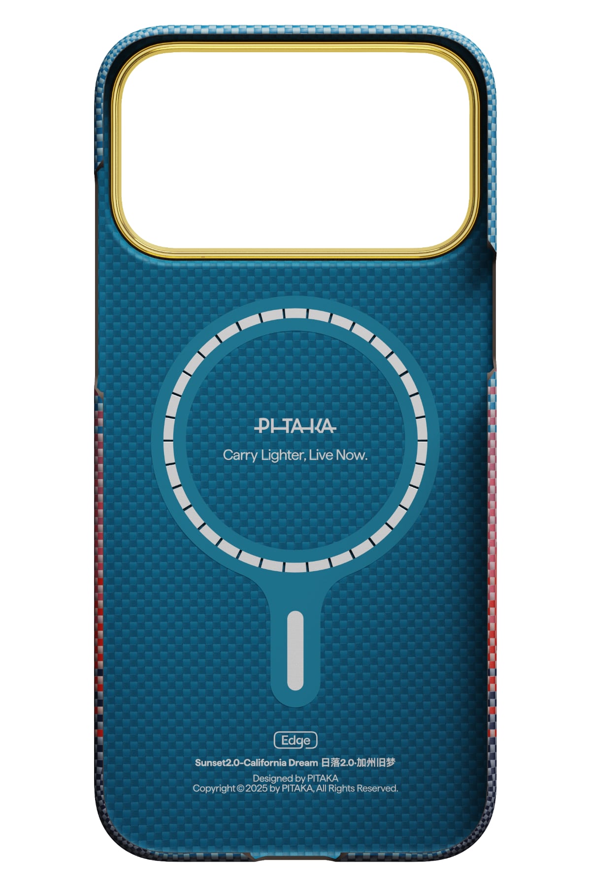 Pitaka Sunset 2.0 California Dream iPhone 17 Pro Max MagSafe Aramid Fiber Kılıf Blue