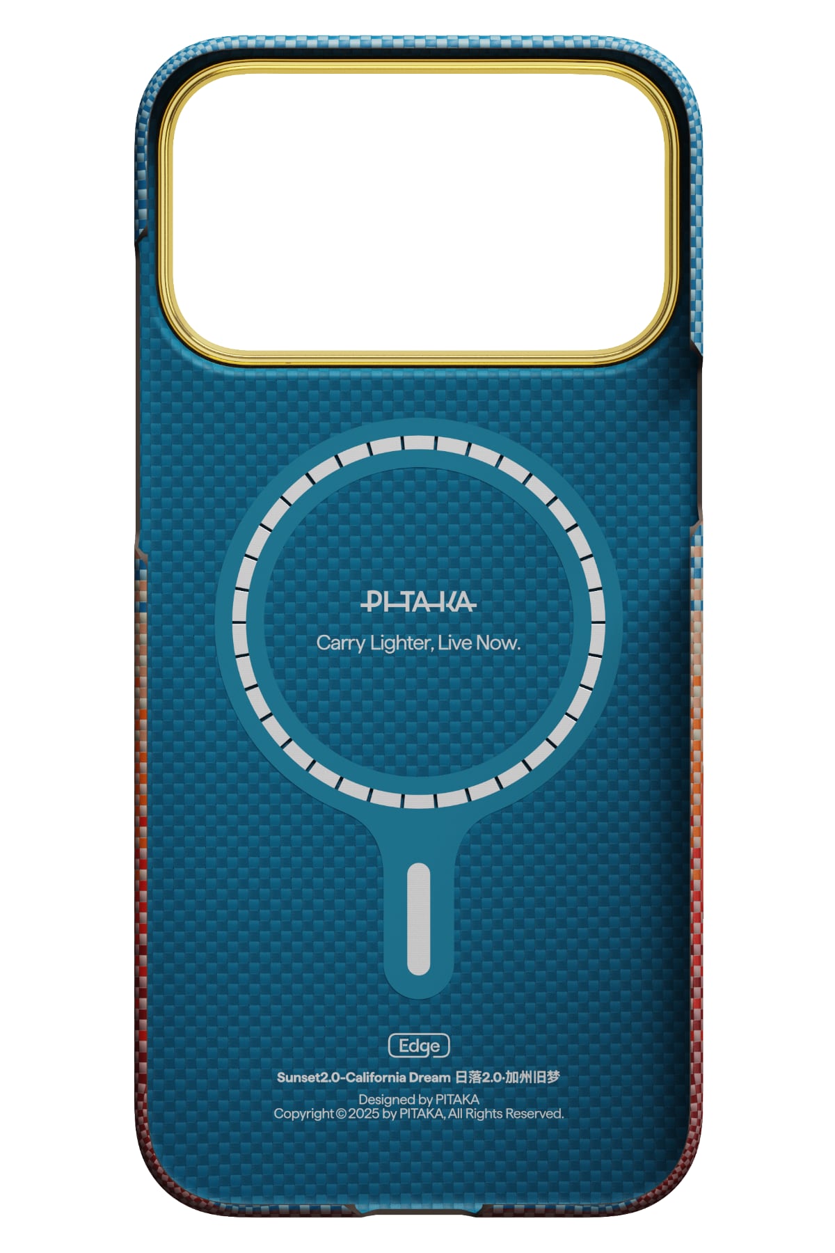 Pitaka Sunset 2.0 California Dream iPhone 17 Pro Max MagSafe Aramid Fiber Kılıf Orange
