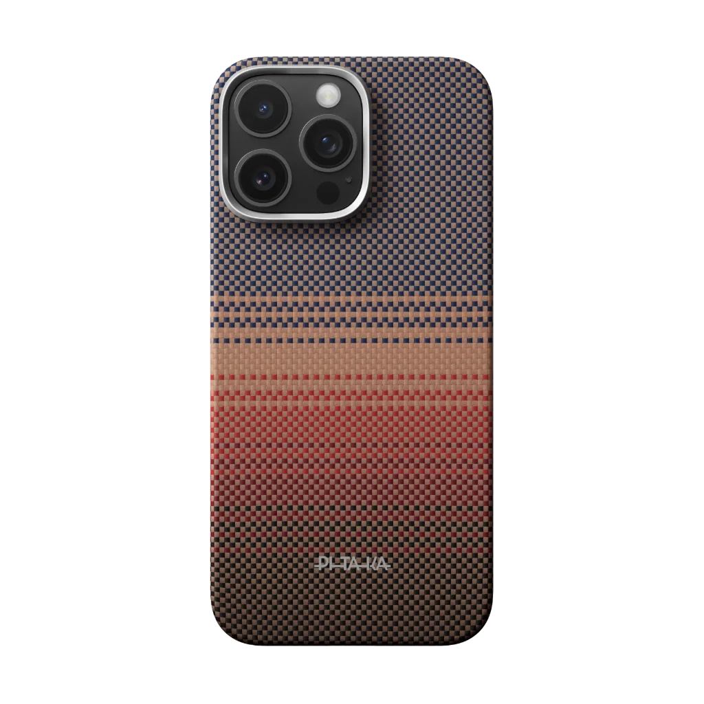 Pitaka iPhone 16 Pro Karbon Kılıf MagSafe Uyumlu Aramid Fiber - Edge Sunset