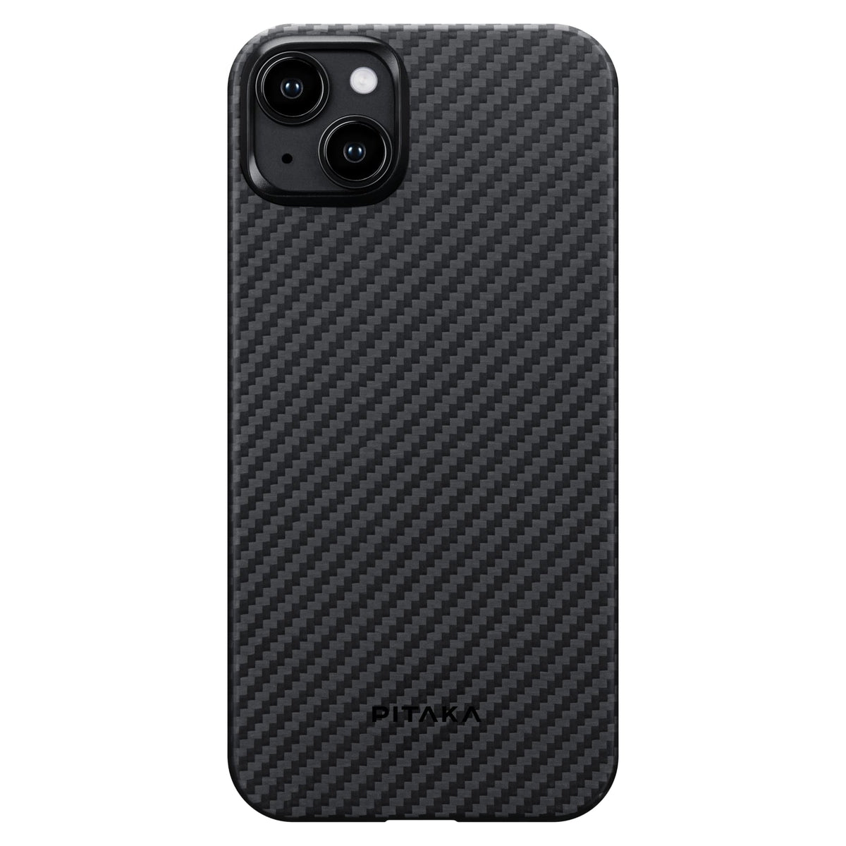 iPhone 15 Plus Karbon Kılıf MagSafe Uyumlu Aramid Fiber - Edge 1500D Black Gray