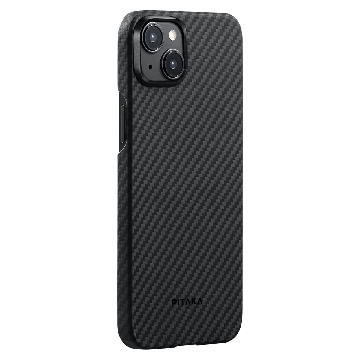 iPhone 15 Plus Karbon Kılıf MagSafe Uyumlu Aramid Fiber - Edge 1500D Black Gray