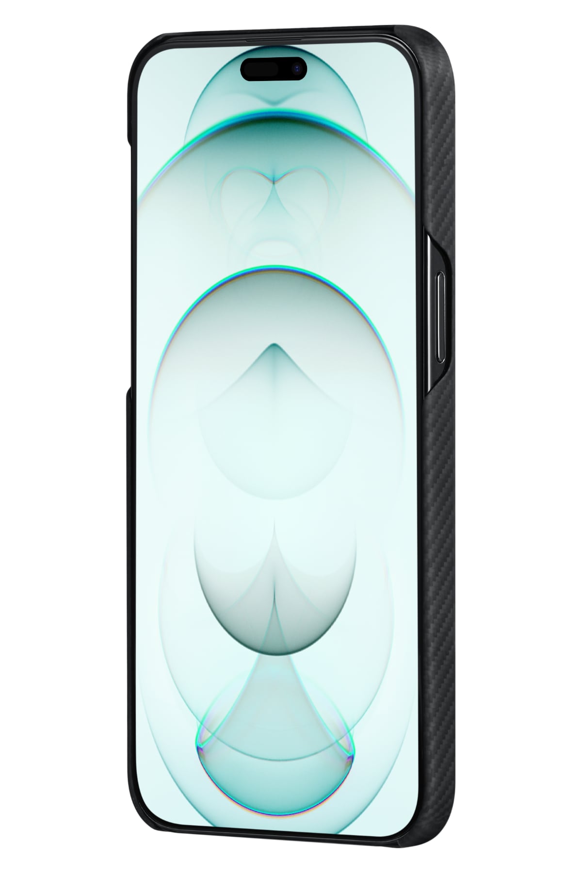 Pitaka Tactile Woven iPhone 15 Plus MagSafe Uyumlu 600D Aramid Fiber Kılıf Black-Gray Twill