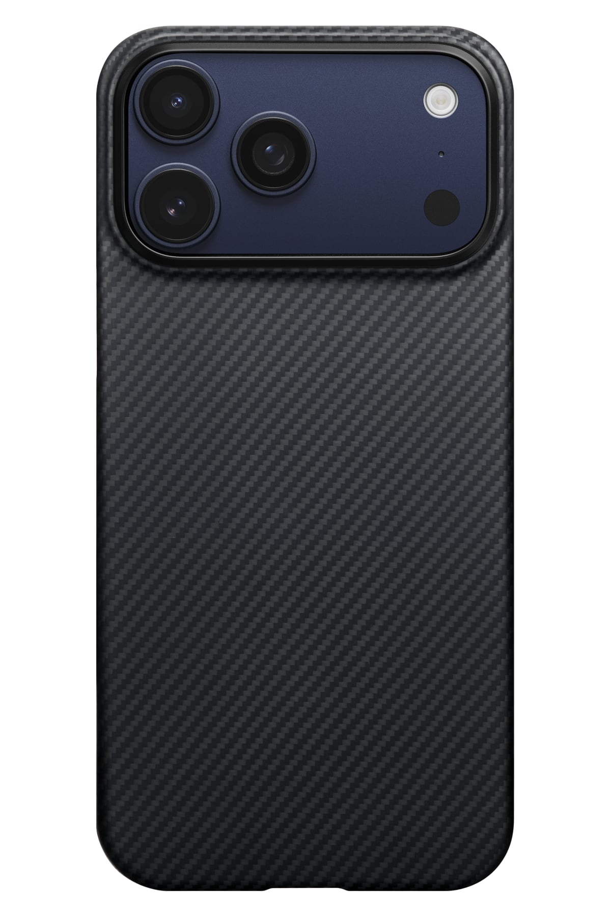 Pitaka Tactile Woven iPhone 17 Pro MagSafe Uyumlu 1500D Aramid Fiber Kılıf Black-Gray Twill