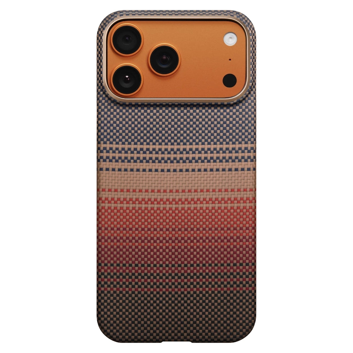 Pitaka iPhone 17 Pro Karbon Kılıf MagSafe Uyumlu Aramid Fiber - Edge Sunset