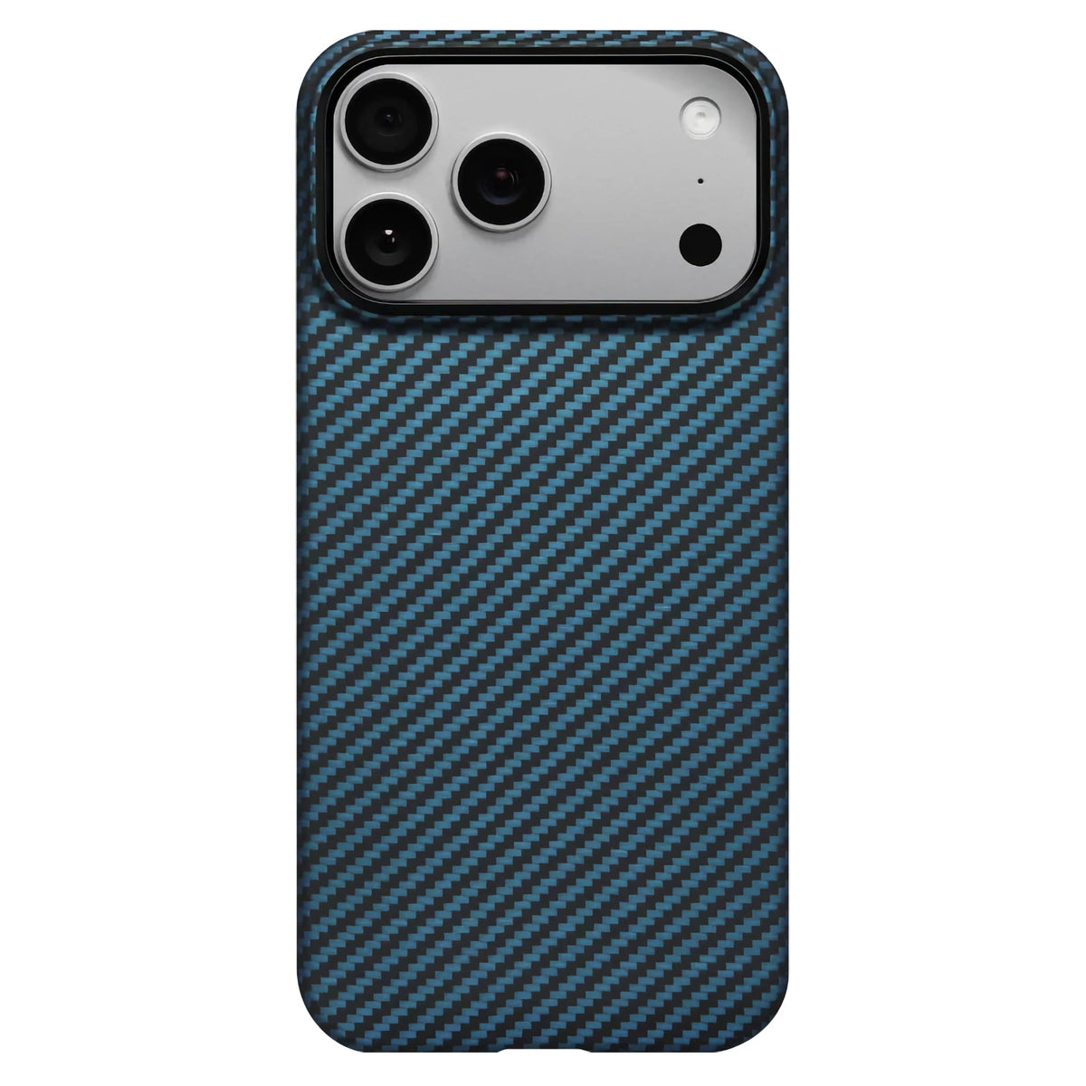 Pitaka iPhone 17 Pro Max Karbon Kılıf MagSafe Uyumlu Aramid Fiber - Edge 1500D Black Blue