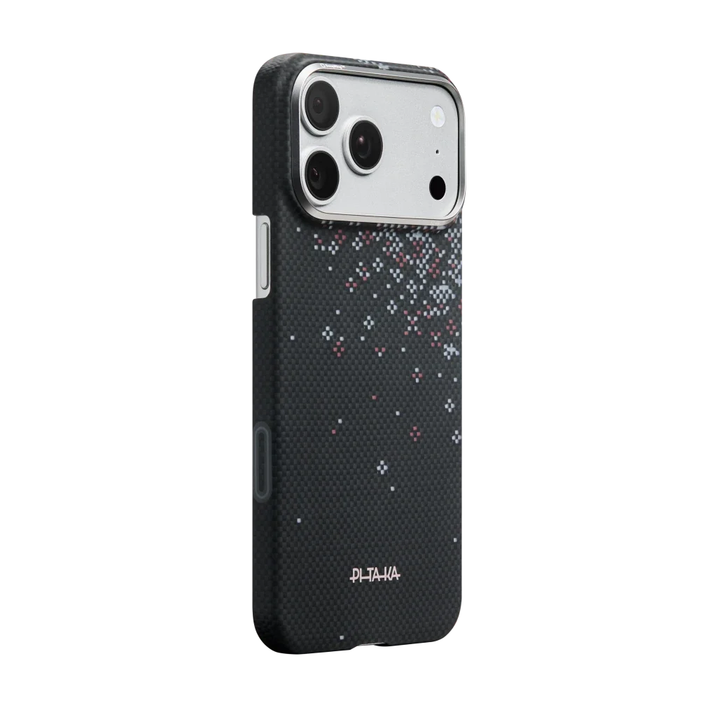 Pitaka iPhone 17 Pro Max Karbon Kılıf MagSafe Uyumlu Aramid Fiber - Edge Midnight Black