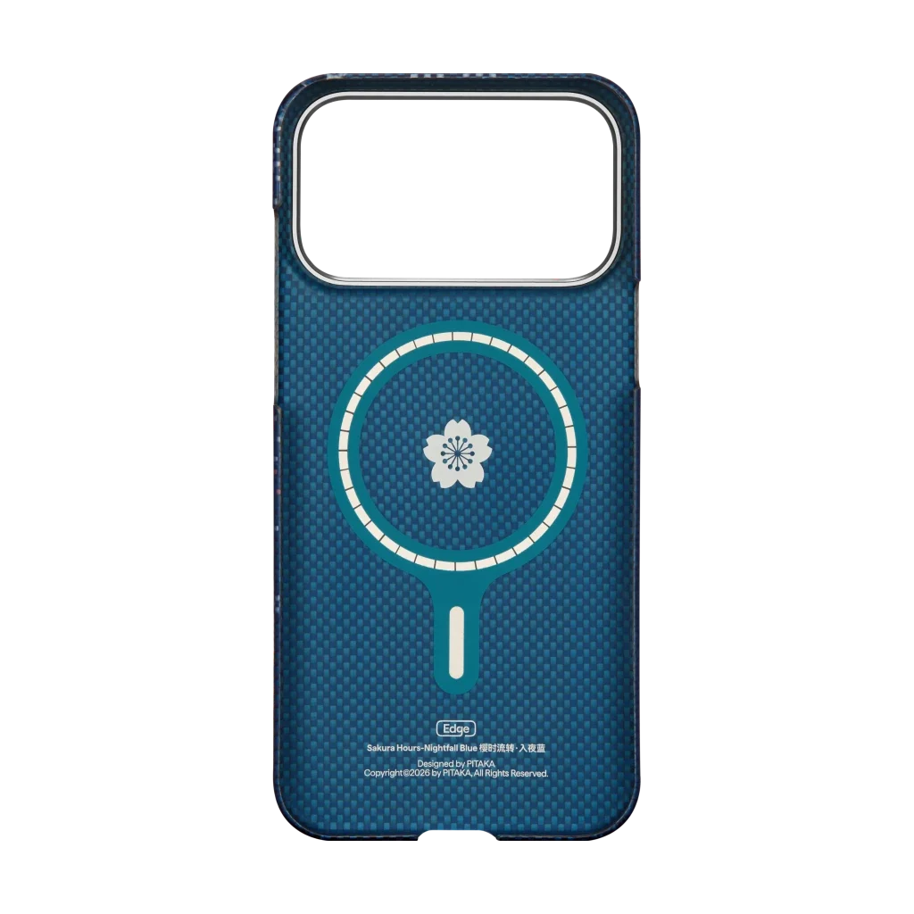 iPhone 17 Pro Karbon Kılıf MagSafe Uyumlu Aramid Fiber - Edge Nightfall Blue