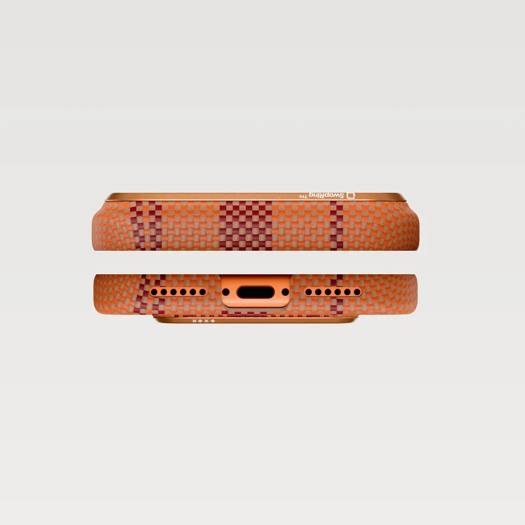 iPhone 17 Pro Max Karbon Kılıf MagSafe Uyumlu Aramid Fiber - Edge Cloud Dusk