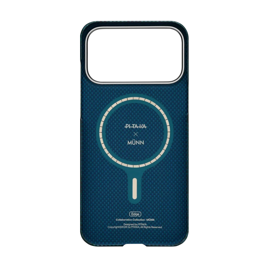Pitaka iPhone 17 Pro Karbon Kılıf MagSafe Uyumlu Aramid Fiber - Edge Forest Dawn