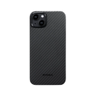 Pitaka iPhone 15 Plus Karbon Kılıf MagSafe Uyumlu Aramid Fiber - Edge 1500D Black Gray