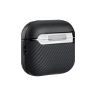 Aramid Fiber MagSafe Uyumlu AirPods Pro 3 Kılıf Black-Gray Twill