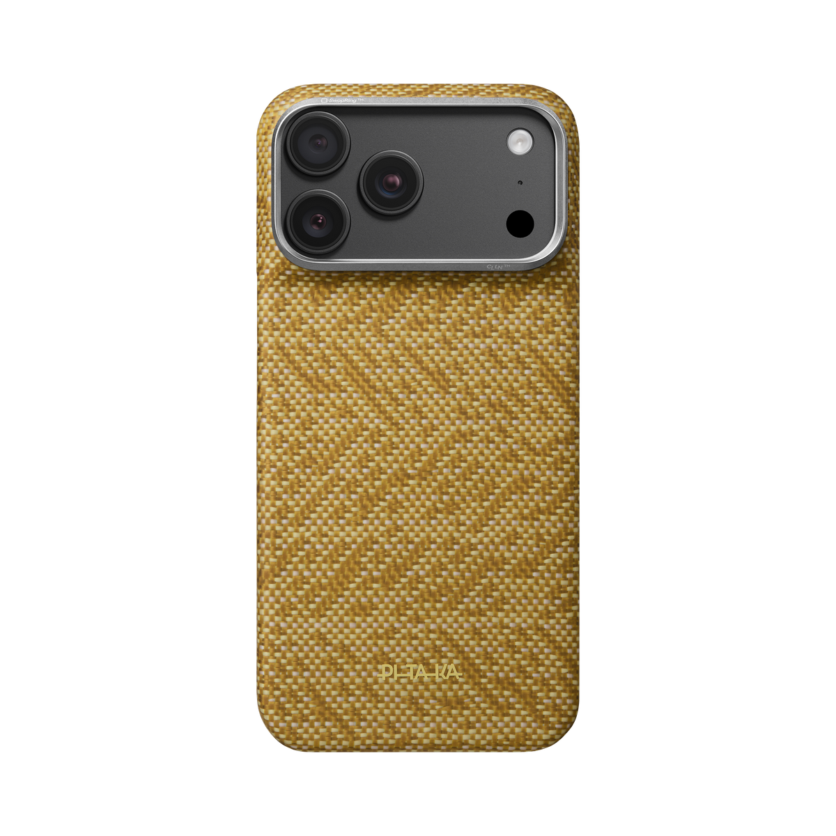 iPhone 18 Pro Max Karbon Kılıf MagSafe Uyumlu Aramid Fiber - Edge Golden Drift