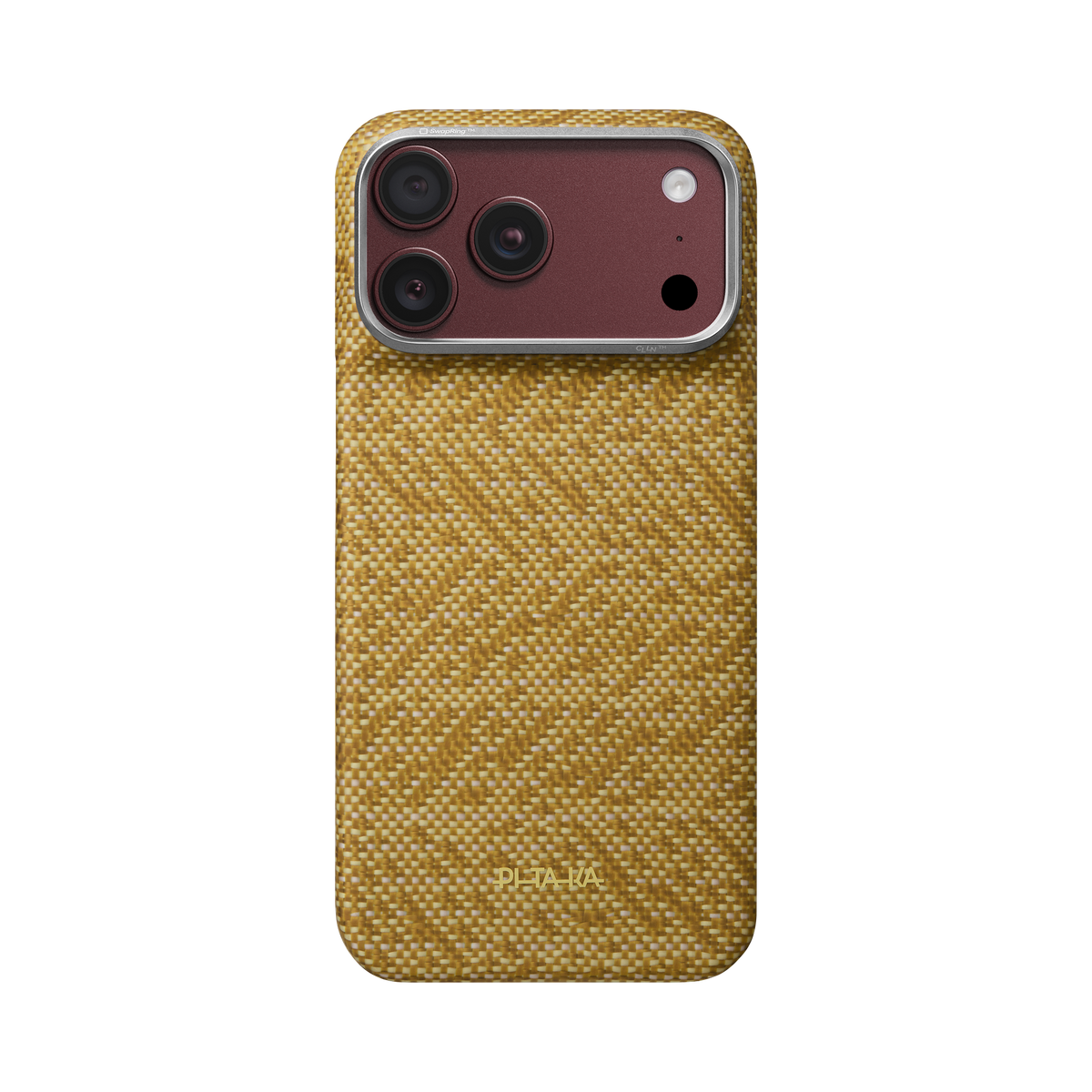 iPhone 18 Pro Max Karbon Kılıf MagSafe Uyumlu Aramid Fiber - Edge Golden Drift
