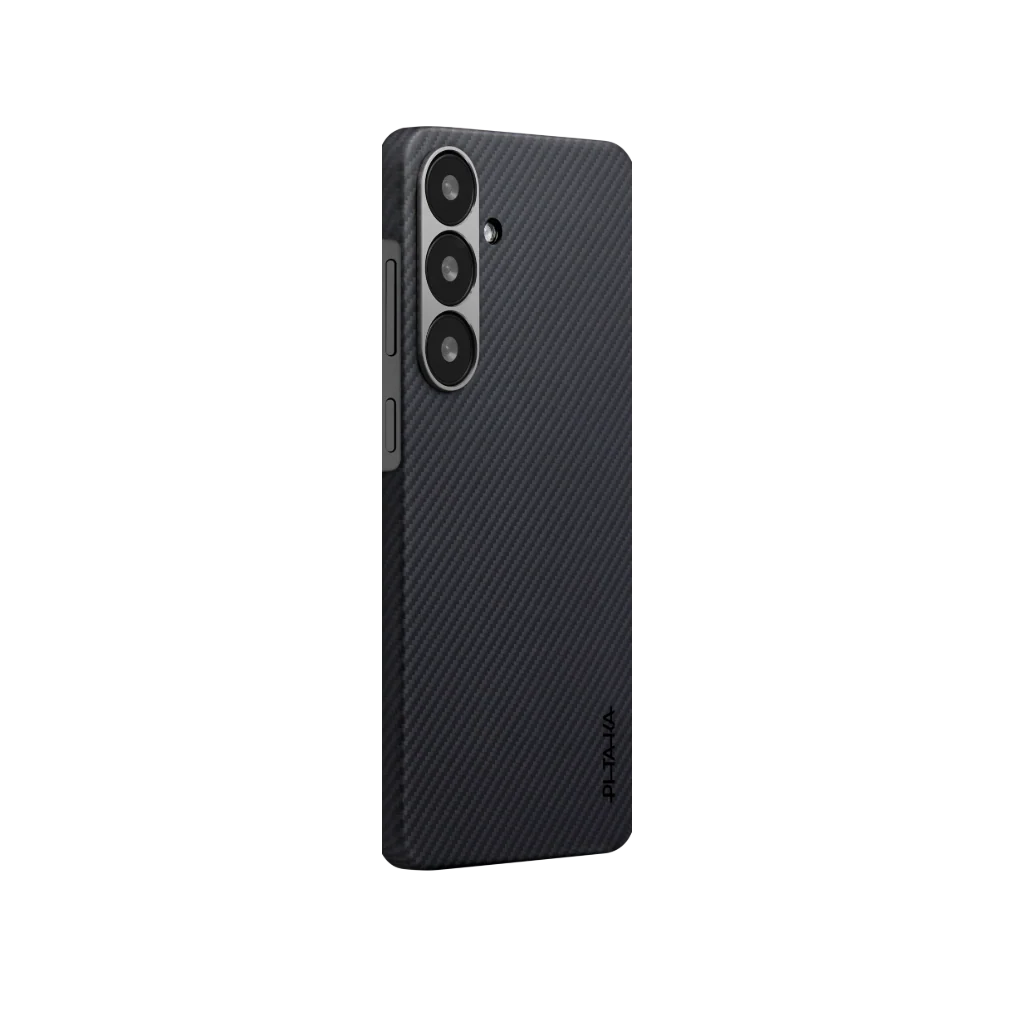 Pitaka Galaxy S25 Karbon Kılıf MagSafe Uyumlu Aramid Fiber - Edge 600D Black Gray