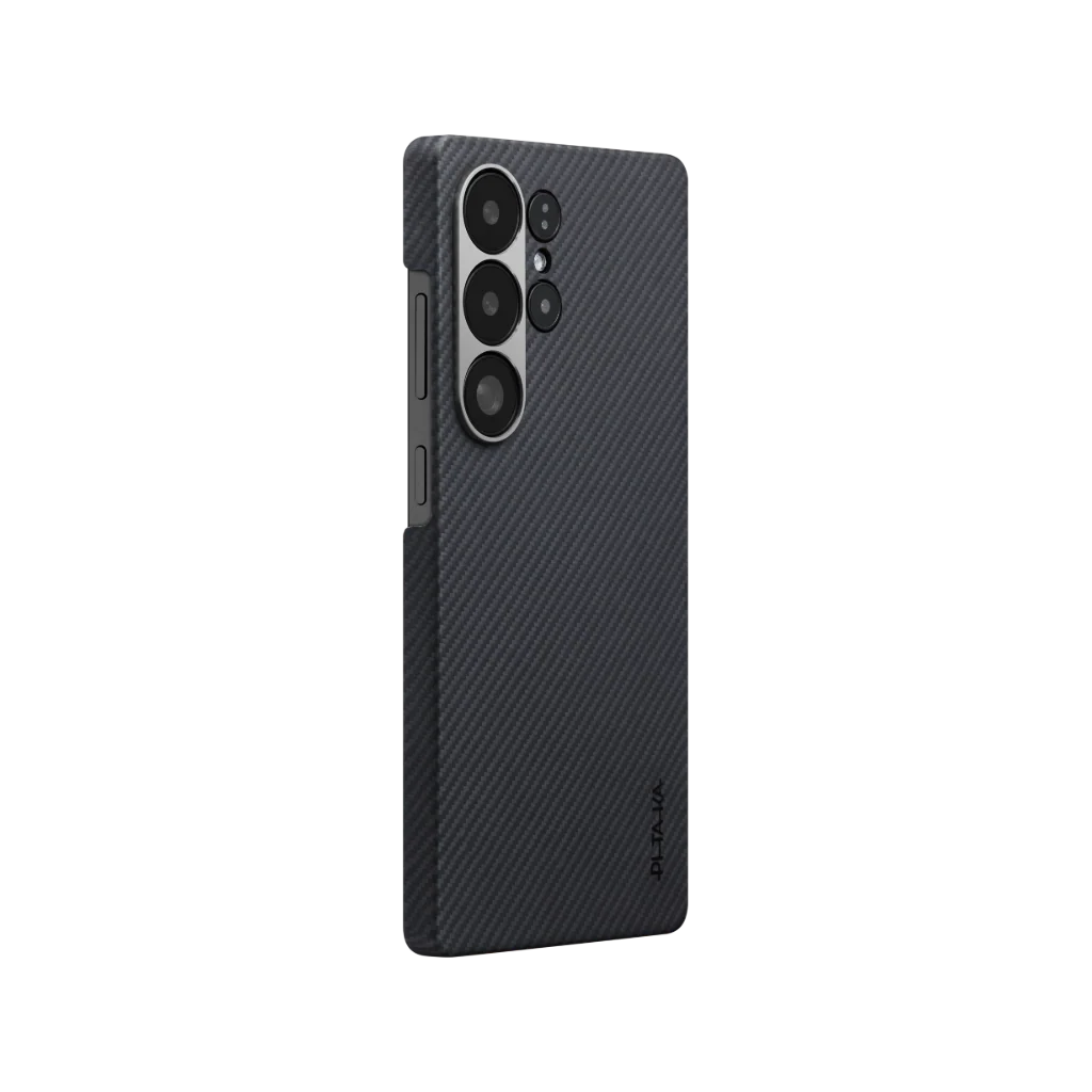 Pitaka Galaxy S25 Ultra Karbon Kılıf MagSafe Uyumlu Aramid Fiber - Edge 600D Black Gray