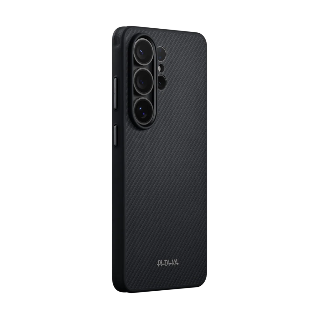 Pitaka Galaxy S26 Ultra Karbon Kılıf MagSafe Uyumlu Aramid Fiber - Cairn 600D Black Gray