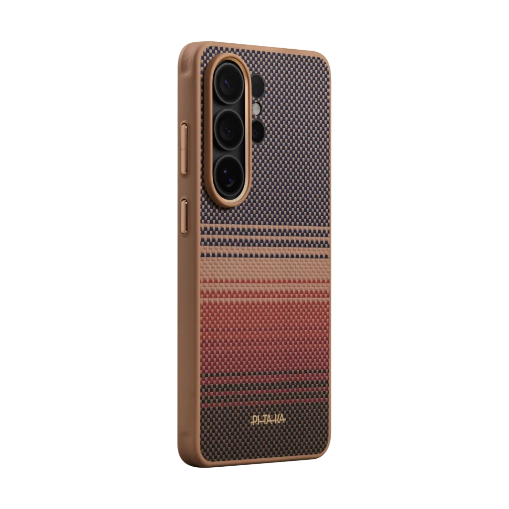 Pitaka Galaxy S26 Ultra Karbon Kılıf MagSafe Uyumlu Aramid Fiber - Cairn Sunset