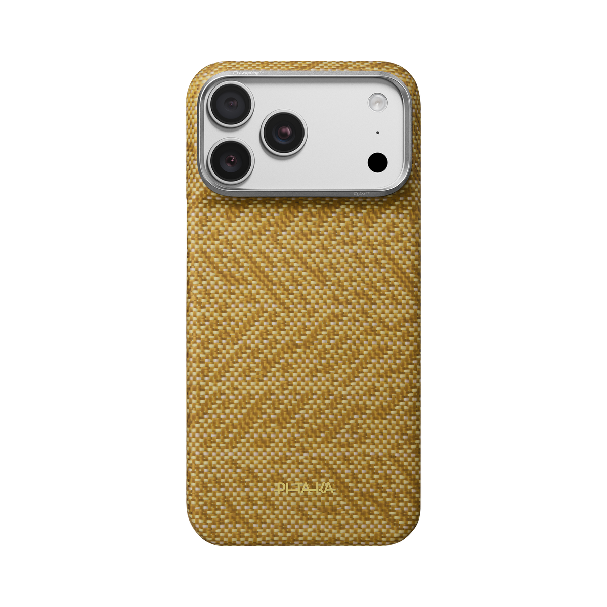 iPhone 18 Pro Max Karbon Kılıf MagSafe Uyumlu Aramid Fiber - Edge Golden Drift