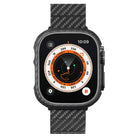 Pitaka Aramid Fiber 600D Apple Watch Ultra 49mm Uyumlu Kasa Koruyucu Siyah