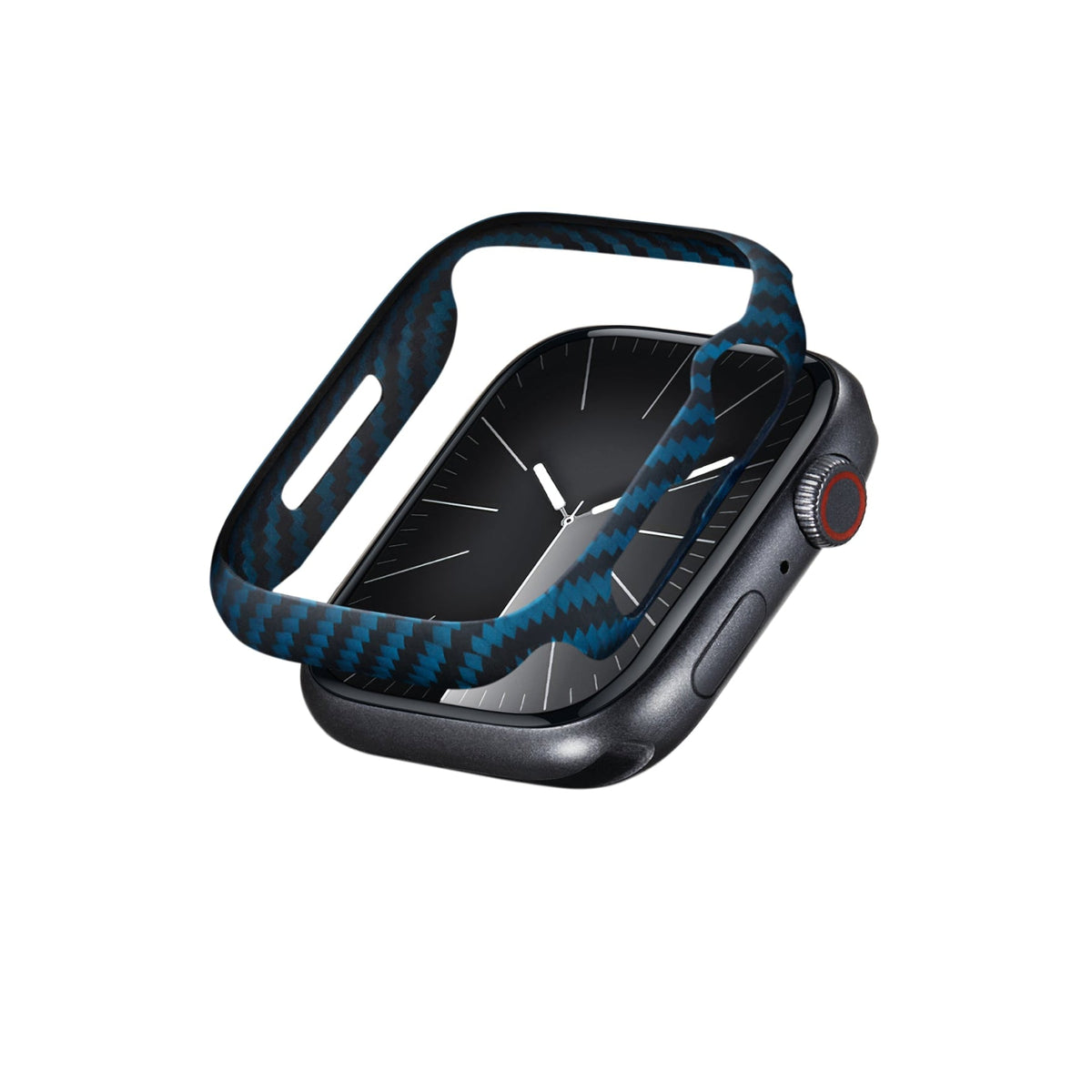 Pitaka Aramid Fiber 600D Apple Watch Uyumlu Kasa Koruyucu Mavi