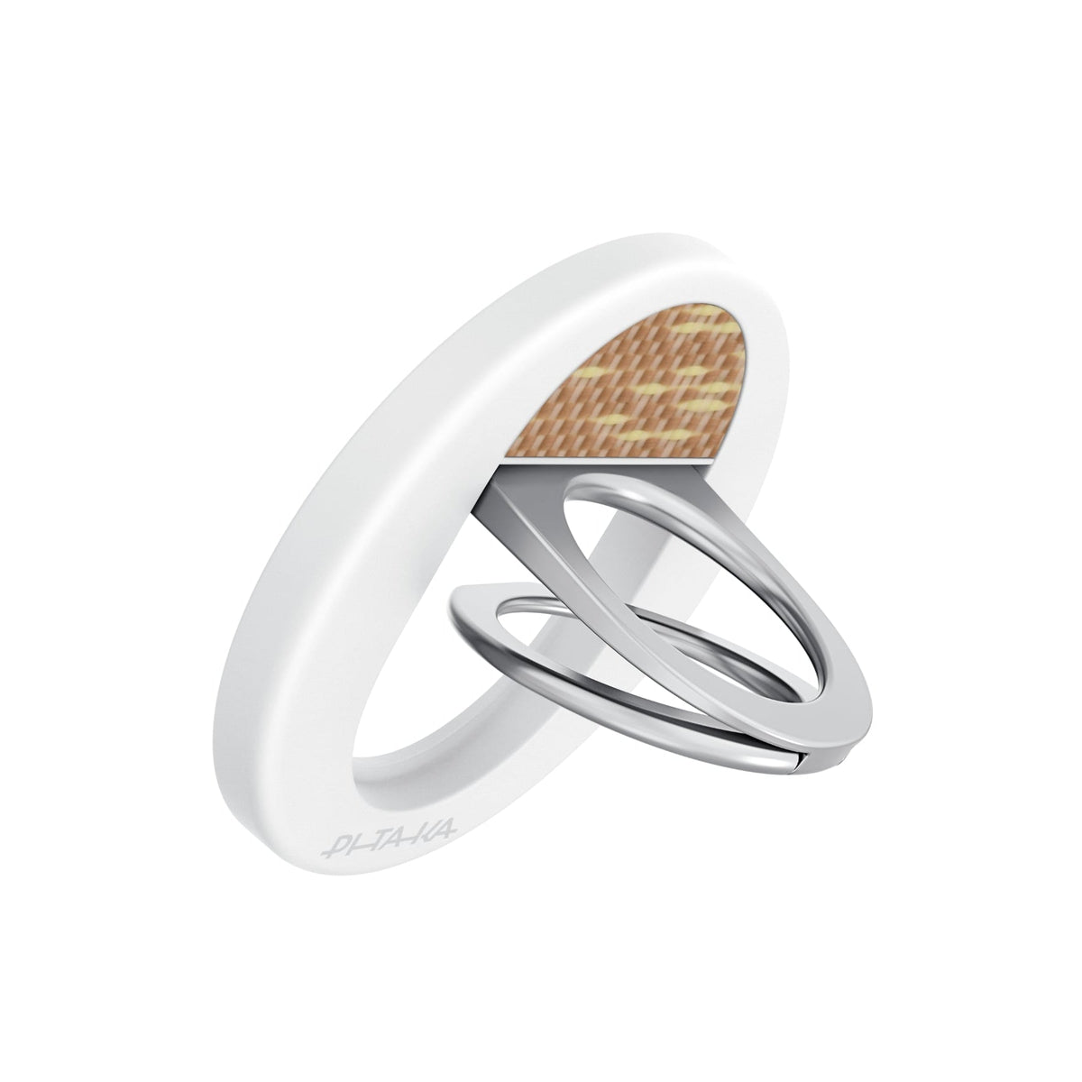 Pitaka Aramid Fiber MagEZ Grip 3 Magsafe Magnetik Ring Stand Telefon Tutucu Golden Glint