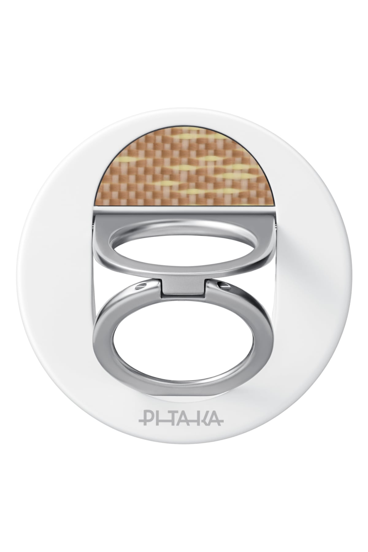 Pitaka Aramid Fiber MagEZ Grip 3 Magsafe Magnetik Ring Stand Telefon Tutucu Golden Glint