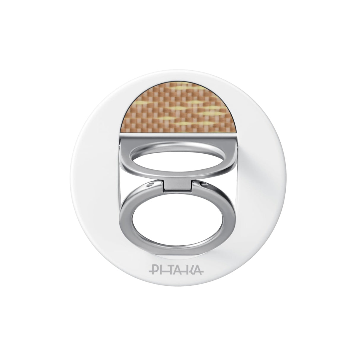 Pitaka Aramid Fiber MagEZ Grip 3 Magsafe Magnetik Ring Stand Telefon Tutucu Golden Glint