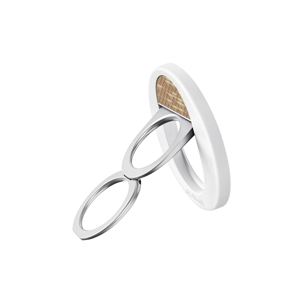 Pitaka Aramid Fiber MagEZ Grip 3 Magsafe Magnetik Ring Stand Telefon Tutucu Golden Glint