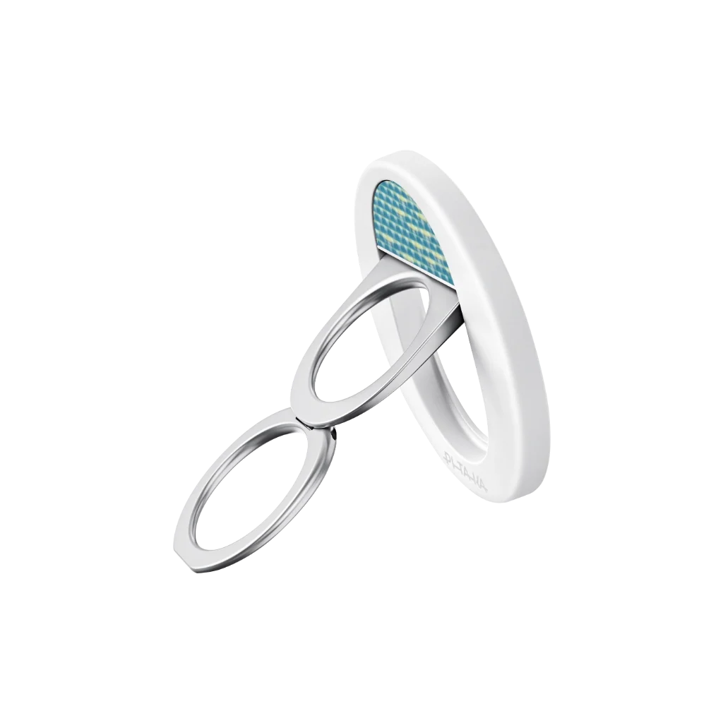 Pitaka Aramid Fiber MagEZ Grip 3 Magsafe Magnetik Ring Stand Telefon Tutucu Lucid Blue