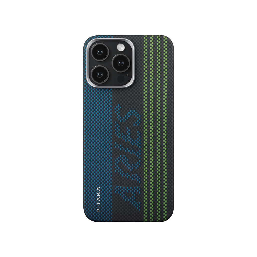Pitaka iPhone 15 Pro Karbon Kılıf MagSafe Uyumlu Aramid Fiber - Edge Credit Card