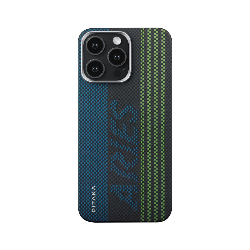Pitaka iPhone 15 Pro Max Karbon Kılıf MagSafe Uyumlu Aramid Fiber - Edge Credit Card