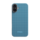 iPhone 16 Plus Karbon Kılıf MagSafe Uyumlu Aramid Fiber - Edge Ocean Blue