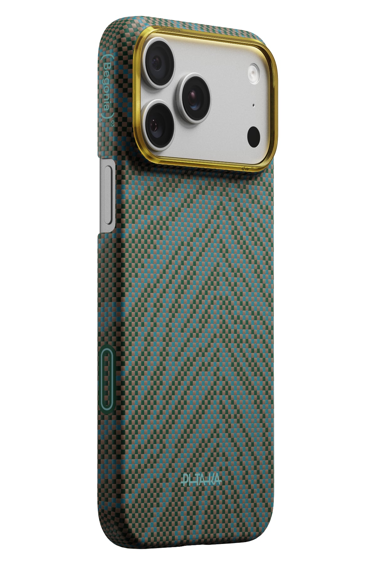 Pitaka Breath of Veins iPhone 17 Pro Aramid Fiber Karbon MagSafe Kılıf Dive Green