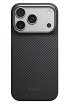 Pitaka Edge 600D iPhone 18 Pro MagSafe Uyumlu Kılıf Black Gray