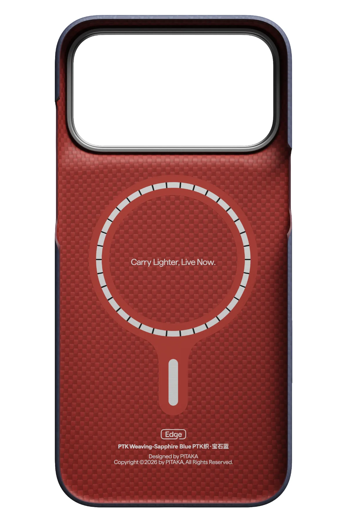 Pitaka Edge Weaving iPhone 18 Pro MagSafe Uyumlu Kılıf Sapphire Blue