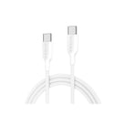 Pitaka Flex Braided Örgü Type-C to Type-C 60w PD Hızlı Data ve Şarj Kablosu 1.2m Beyaz