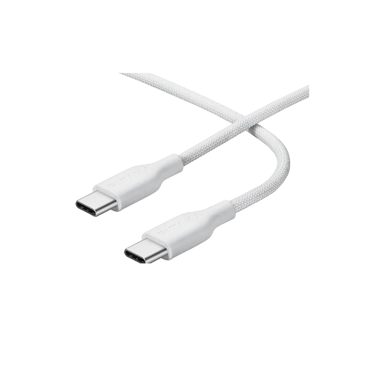 Flex Braided Örgü Type-C to Type-C 60w PD Hızlı Data ve Şarj Kablosu 1.2m Beyaz
