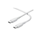 Pitaka Flex Braided Örgü Type-C to Type-C 60w PD Hızlı Data ve Şarj Kablosu 1.2m Beyaz