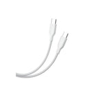 Pitaka Flex Braided Örgü Type-C to Type-C 60w PD Hızlı Data ve Şarj Kablosu 1.2m Beyaz