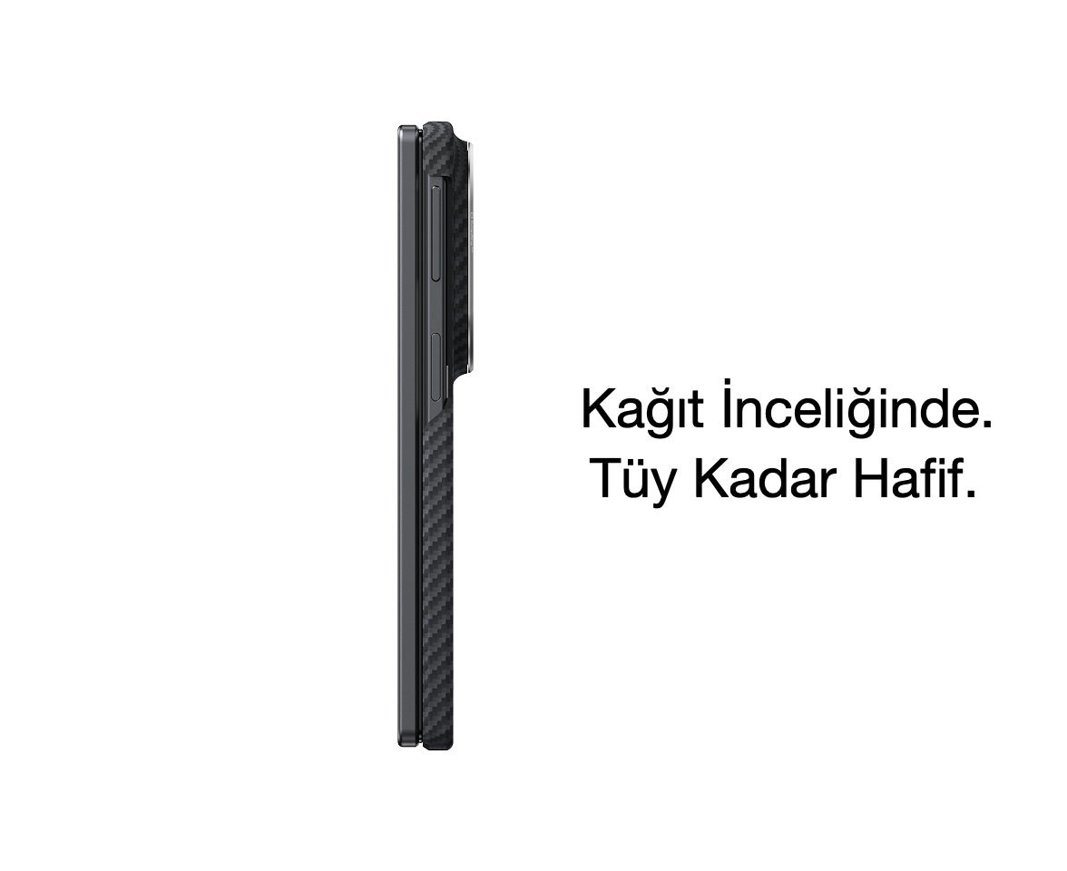 Galaxy Z Fold8 Karbon Kılıf MagSafe Uyumlu Aramid Fiber - Edge 600D Black Gray